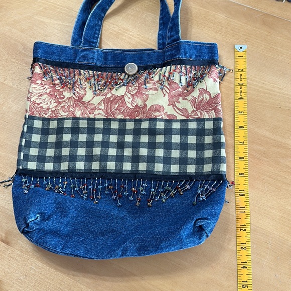 Handmade Women’s Denim Toile tote bag - Picture 3 of 8